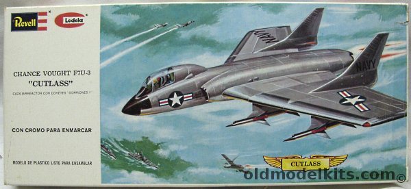 Revell 1/59 Chance Vought Cutlass F7U-3 with Sparrow Missiles - Lodela Issue - (F7U3), H171 plastic model kit